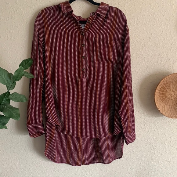 Anthropologie wool blend button down blouse - Picture 1 of 5